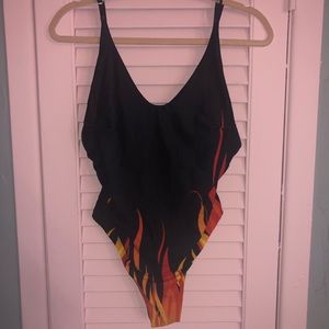 Flame bathing suit
